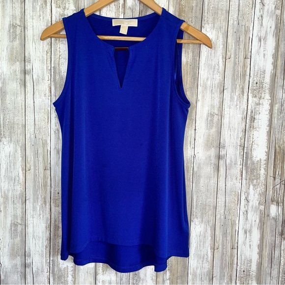 MICHAEL Michael Kors Tops - Michael Kors Blue Sleeveless Blouse With Silver Hardware